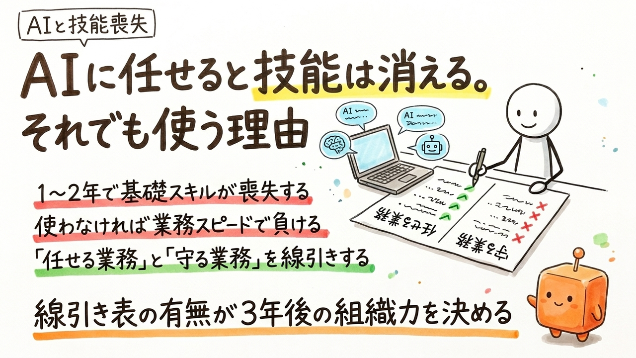 AI依存で技能は消える、それでも使い続ける理由