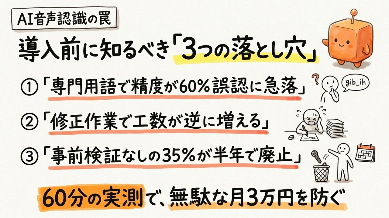 医療AI音声認識、60%誤認の先に見えたこと