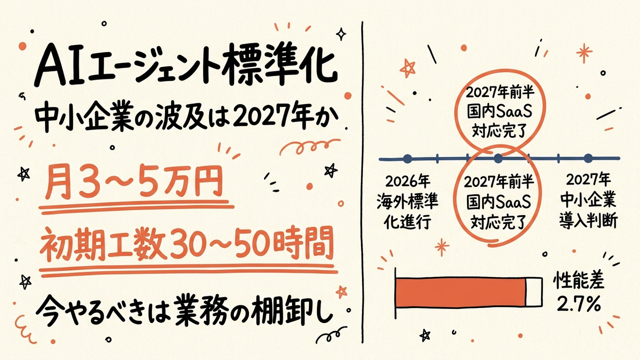AIエージェント標準化、日本中小企業の波及は2027年か